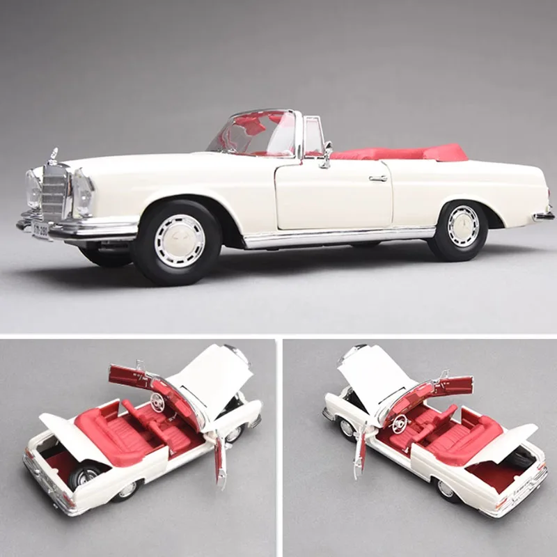 

Maisto 1:18 Scale 280SE Convertible Alloy Simulation Vintage Classic Nostalgic Car Model Boy Souvenir Toy
