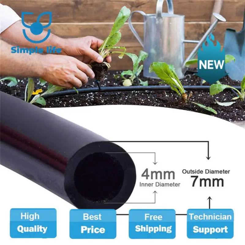 

10m/20m/40m 1/4'' Soft Hose Watering Hose 4/7 mm Garden Drip Pipe PVC Hose Irrigation System Watering Systems for Greenhouses