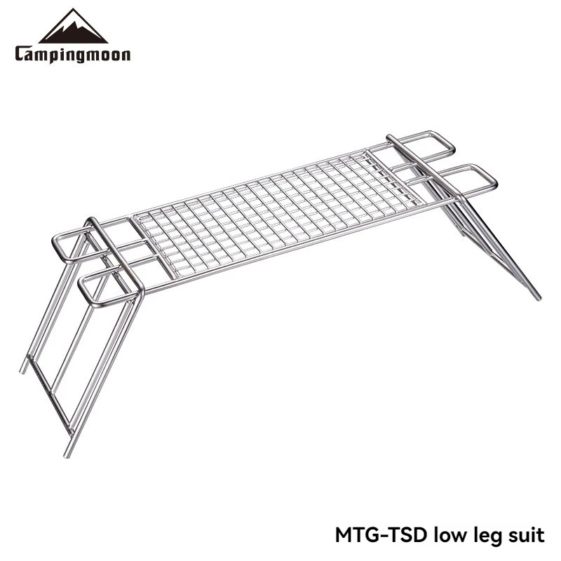 CAMPINGMOON TSD Barbecue Grill With Multiple Levels Adjustable Height For Barbecue Stainless Steel Mesh Camping Barbecue Mesh