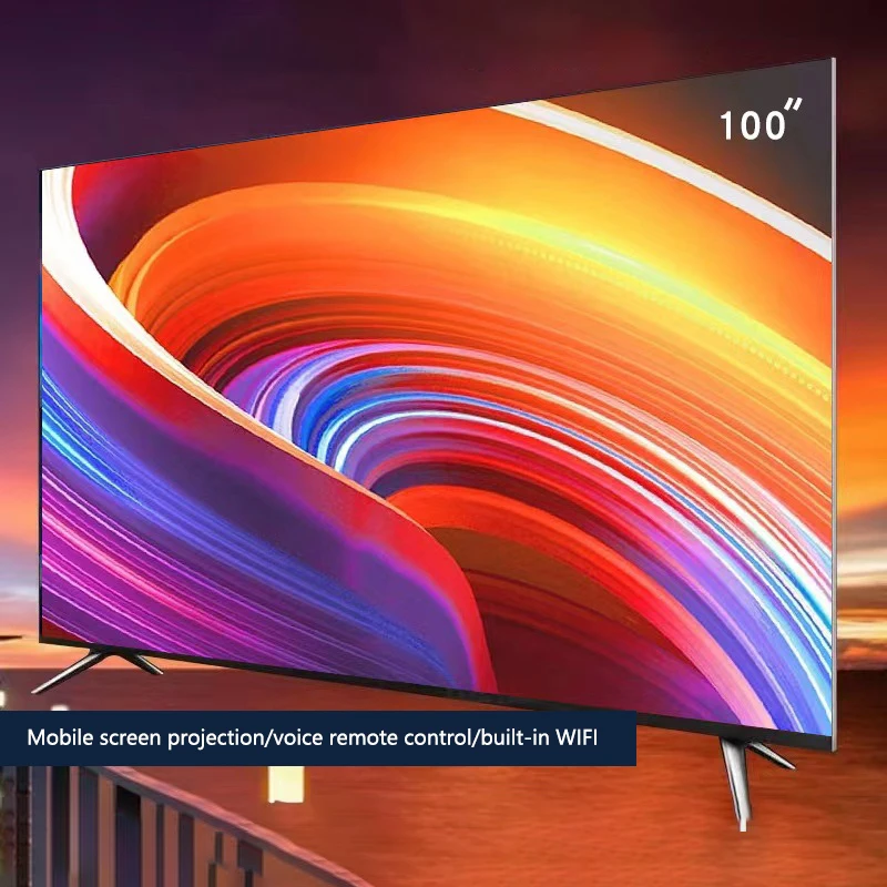 تلفزيون LCD فائق الوضوح مقاس 85 بوصة 4K 50 60 65 70 75 80 100 تلفزيون ذكي عالي الوضوح Led