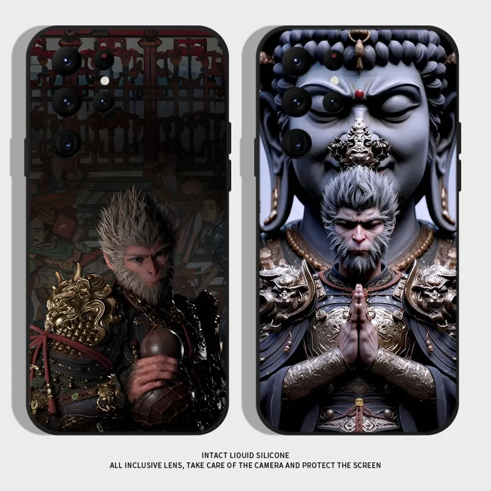 

Game B-Black Myth Wukong Phone Case For Samsung S25,S24 Ultra,S20,S30 plus,S22 plus,S23,S30 ultra 5G Silicone Cover