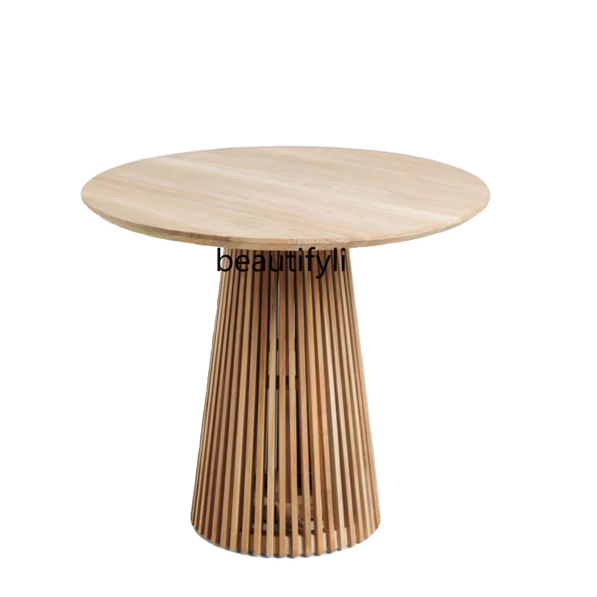 

Log Style Dining Table French Solid Wood Round Table Home Minimalist Table Quiet Style Coffee Table