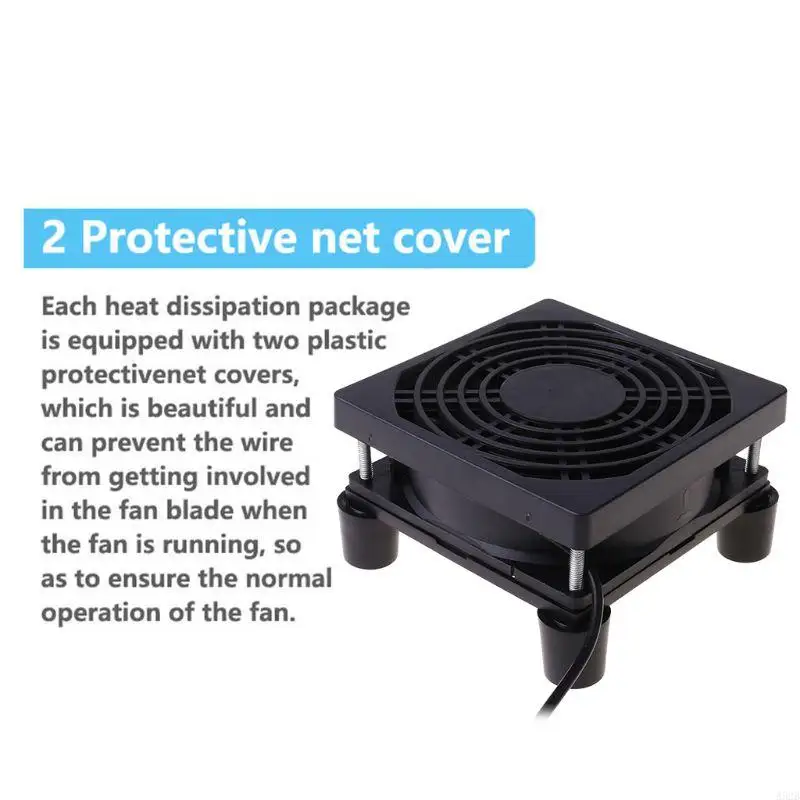 A52B Utility Router Set Top Box Cooling Fan Repair Part 9cm/12cm Cooler Fan Durable Radiator for DC 5V USB Power Supply Co