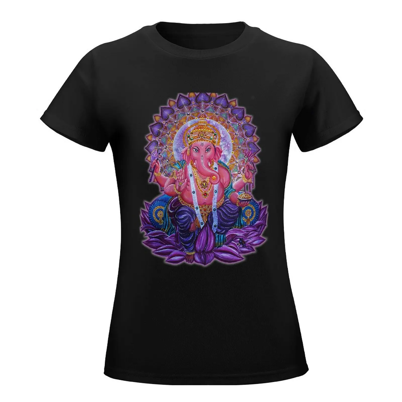 Ganesha 2 T-Shirt anime clothes summer top shirts graphic tees white t-shirts for Women
