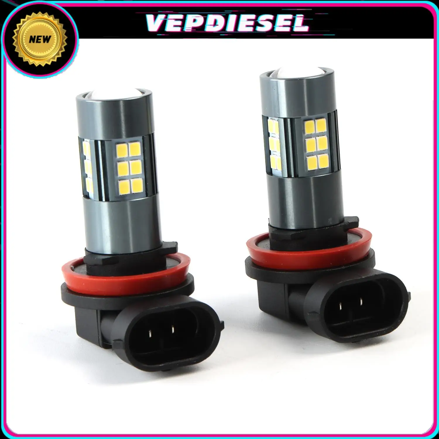 2Pcs H11 H8 H16 Universal LED Fog Light Bulbs For Car Fog Lamp 27 Led Chips 360° Illumination