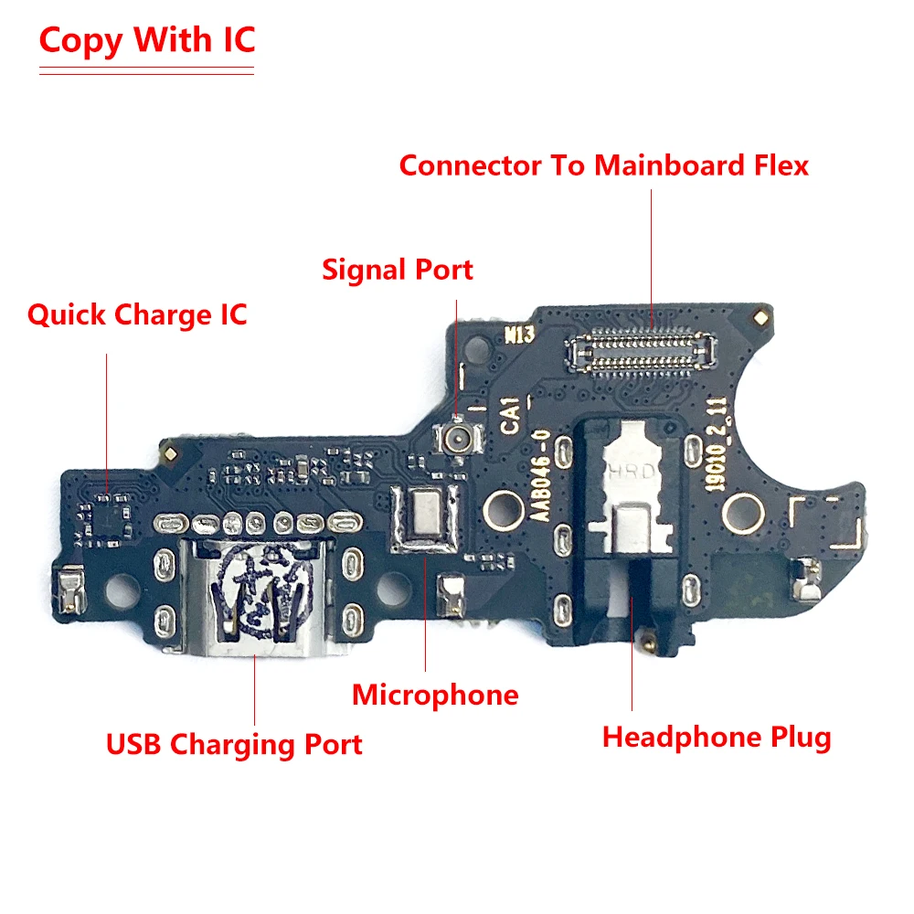 USB Charging Port Charger Board Flex Cable For Oppo Realme C21Y C25Y Dock Plug Connector With Microphone