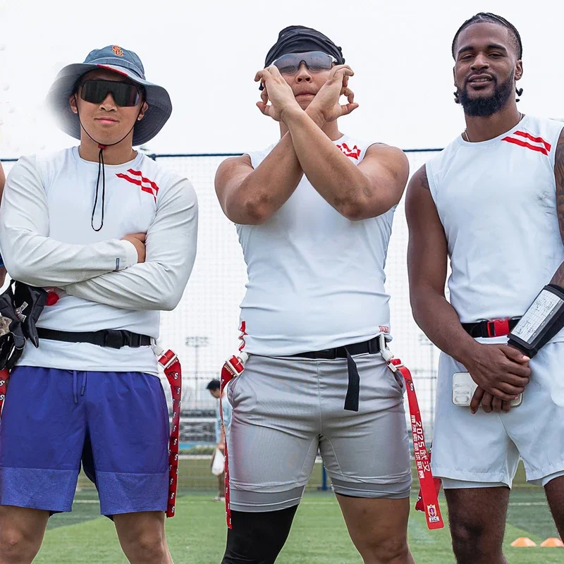 1 قطعة قابل للتعديل كرة القدم الرجبي العلم علامة الخصر حزام النمط الأمريكي مباراة كرة القدم الكبار والشباب حزام تدريب الرجبي #2