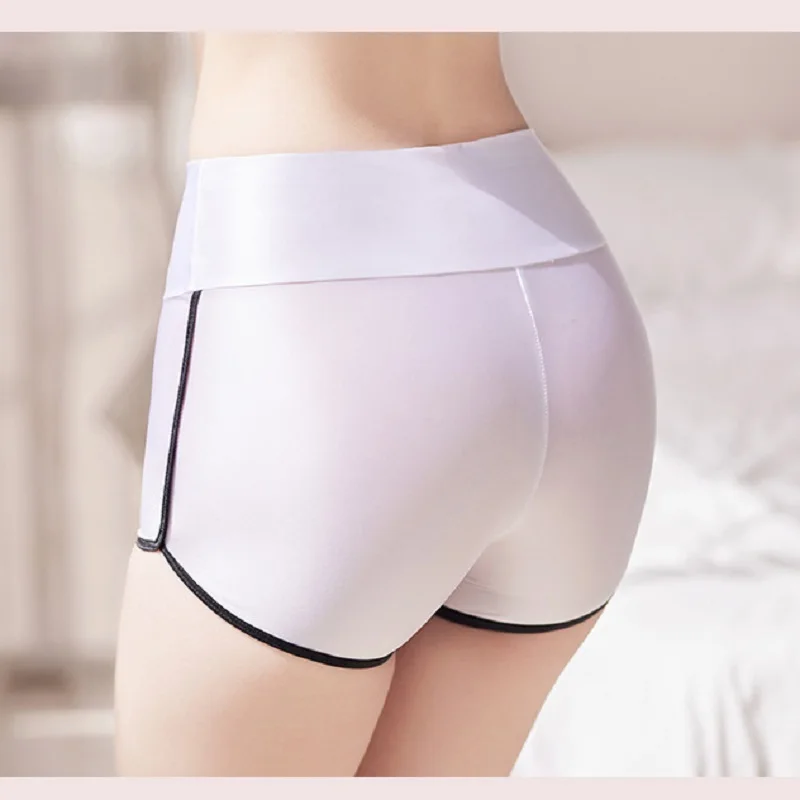 Pantaloncini fitness da yoga da donna Pantaloni casual attillati lucidi a vita alta sexy per bodybuilding Boxer per il sollevamento dell'anca e il rafforzamento della pancia