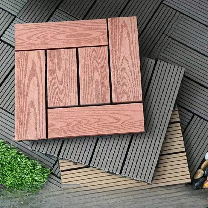 Thicken Splicing Solid Wood Flooring Diy Floor Splicing Flooring Suitable for Terrace Courtyard Outdoor Balcony Decoration