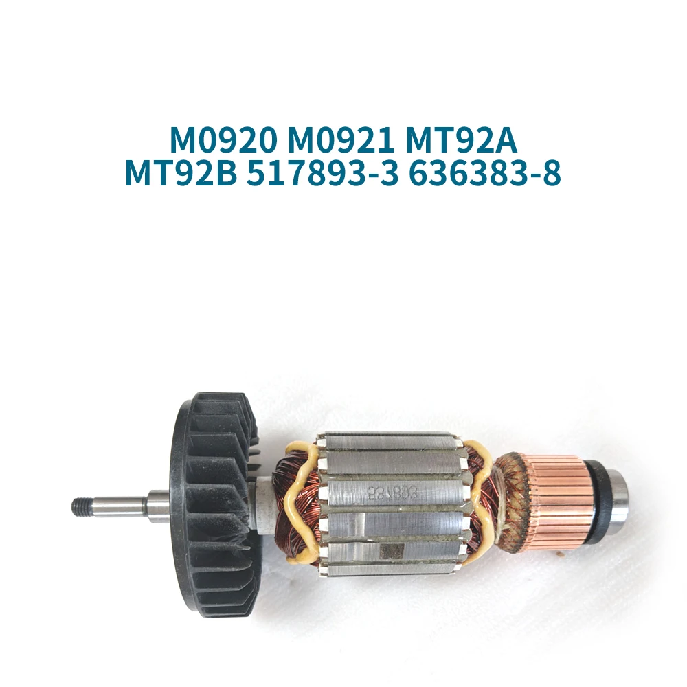 Armature for Makita M0920 M0921 MT92A MT92B 517893-3 636383-8 Angle Grinder Rotor Armature Motor Stator Coil Replacement Parts
