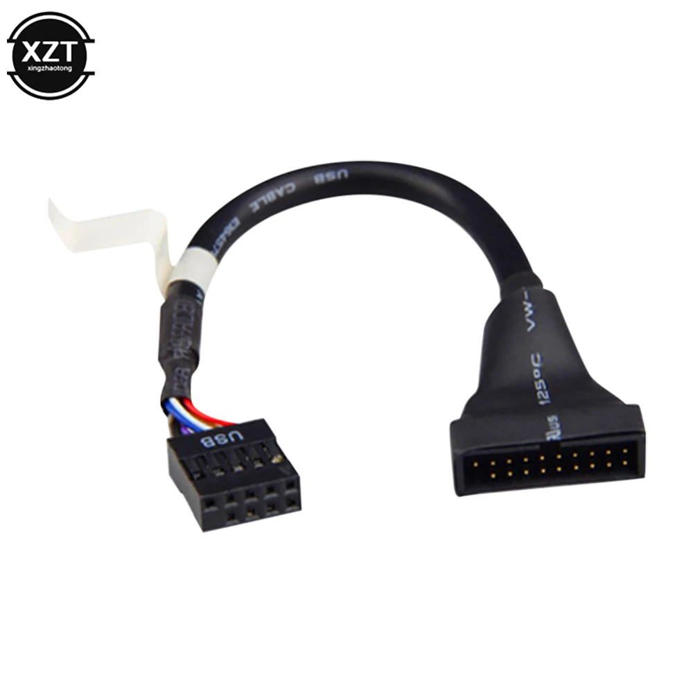 1Pcs Motherboard Header Adapter Cord 19/20 Pin USB 3.0 Male To 9 Pin USB 2.0 Female Extension Cable for PC Computer High Quality