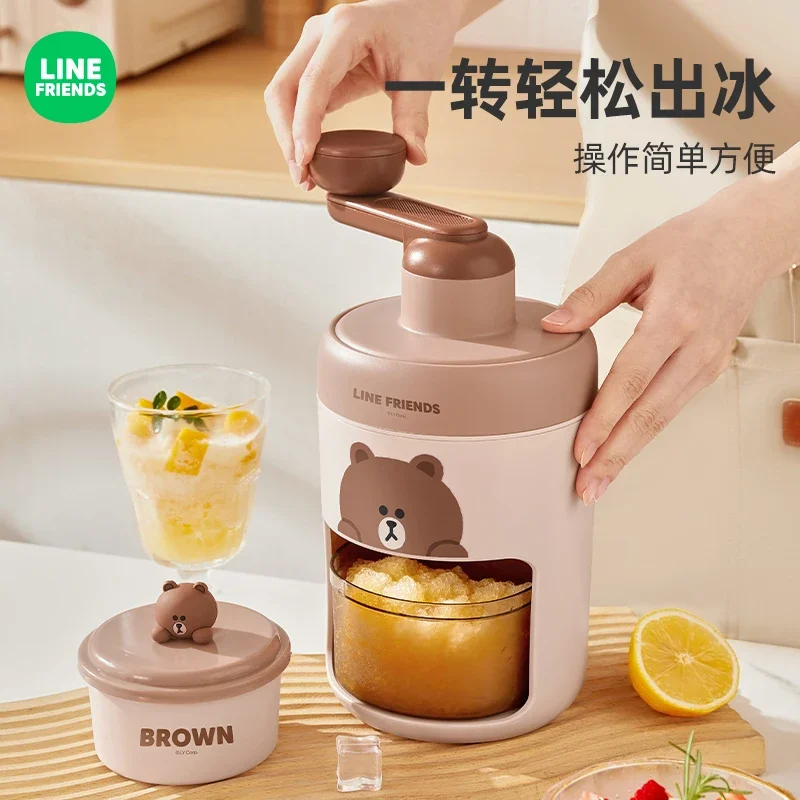 Macchina per il ghiaccio tritato manuale per uso domestico piccola macchina per il ghiaccio di granine per bancarelle macchina per la rasatura del ghiaccio a manovella