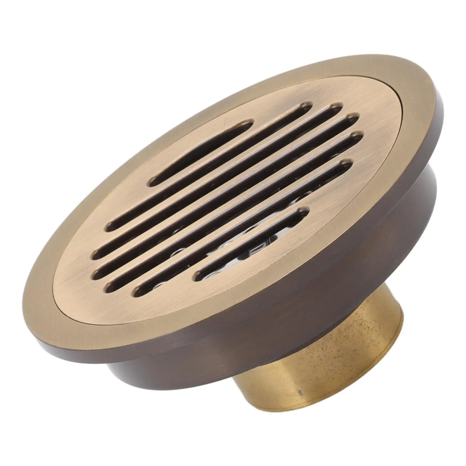 Round Copper Shower Drain - Odor-Proof & Corrosion-Resistant Floor Drain for kitchen & Bathroom