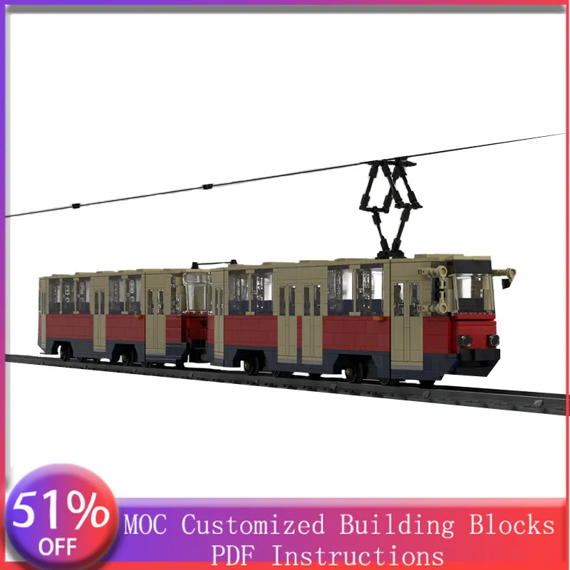 

1799 деталей: Модульный конструктор-локомотив MOC, креативный дизайн, развивающая игрушка для самостоятельной сборки, рождественский подарок