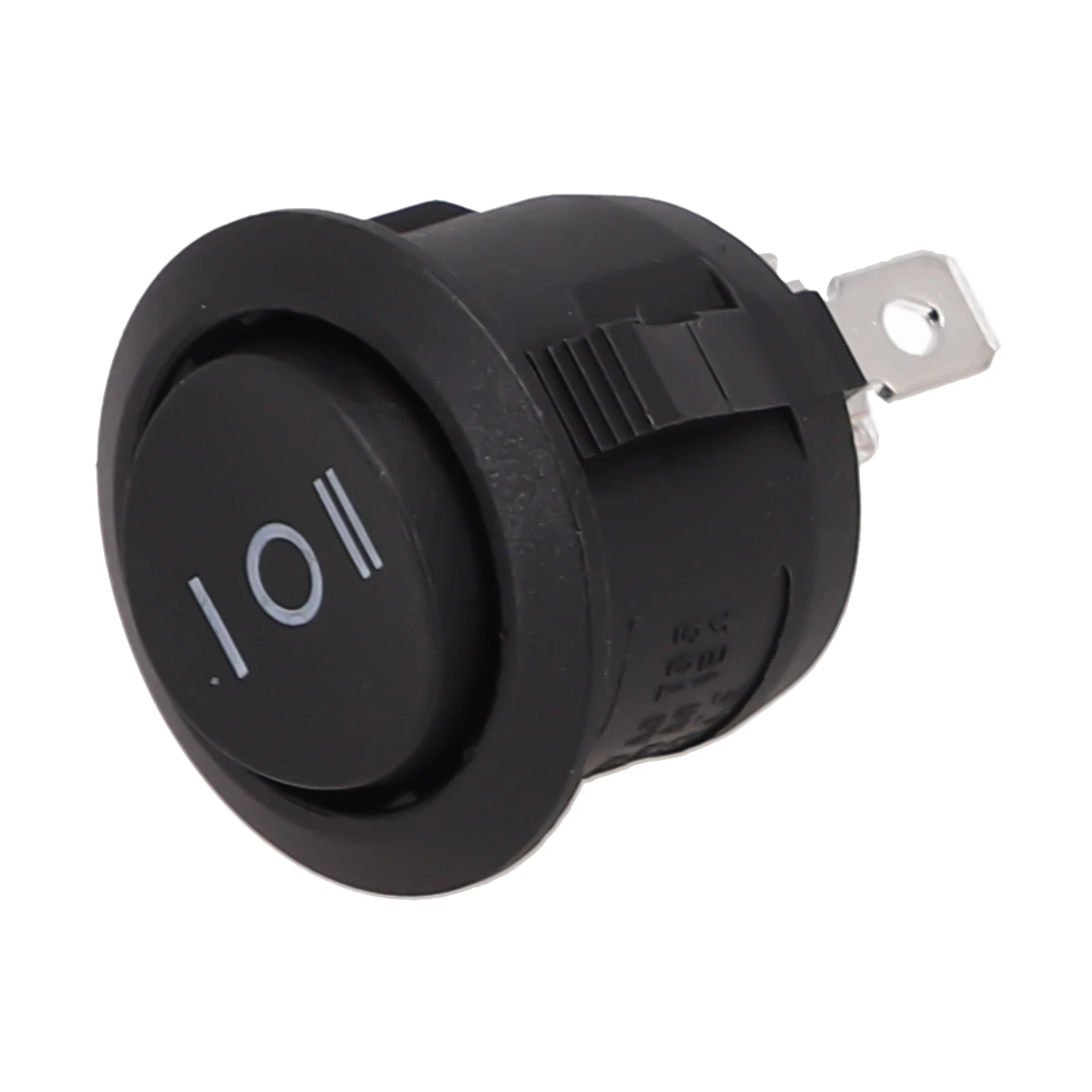 Interruptor de balancim redondo preto para carro, 20mm SPDT Power Switch, 2 Pin Toggle Switch, acessórios automotivos, 10A, 12 V, 250V