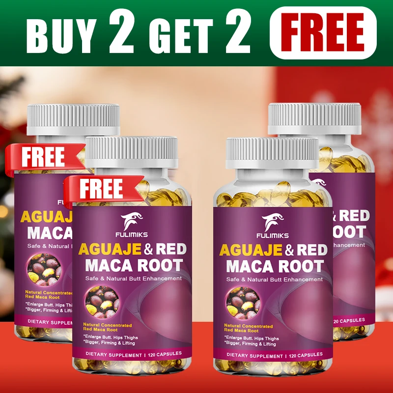 

Buy 2 Get 2 Free! Aguaje & Red Maca Root Capsules, Support Menopause Symptoms & Healthy Aging, Hormone Balance, Curves, Mood