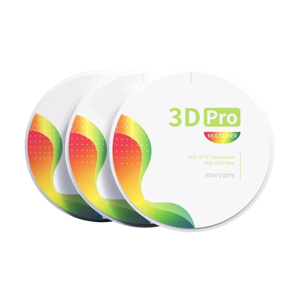 MIIYEN CAD CAM Aesthetic 3D Pro Multilayer den tal Zirconia Block disc