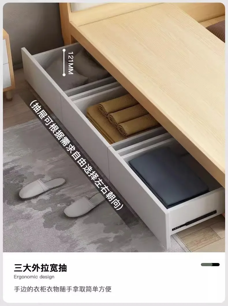Simple, modern, single bed, home, tatami, storage