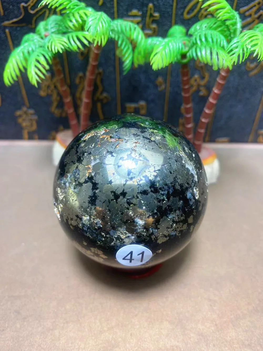 Natural Iron Pyrite Sphere Quartz Crystal Magic Ball Healing Reiki Rock Gemstone Collectibles With Base Gem Massage Globe