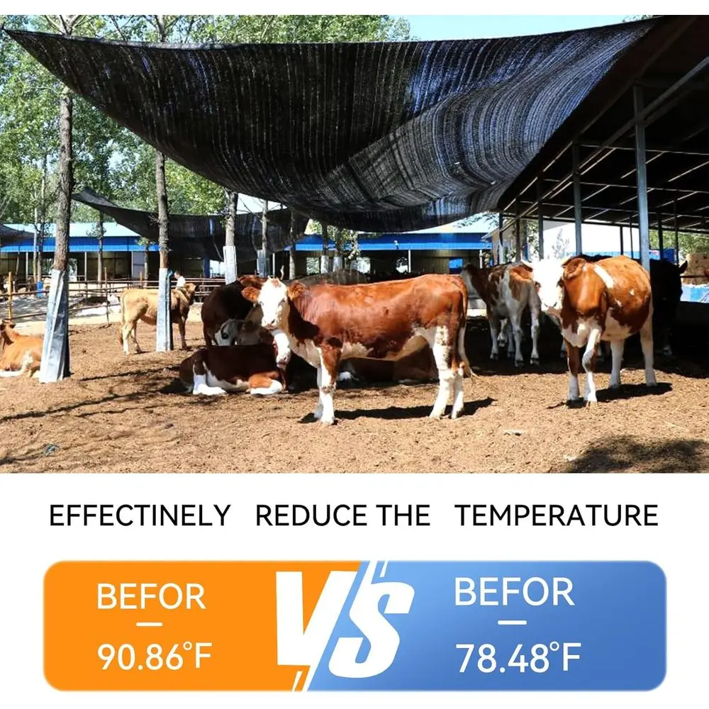 내구성 있는 12x24 피트 블랙 그늘막 천 황동 고리 포함 야외 햇빛 차단 및 덮개용