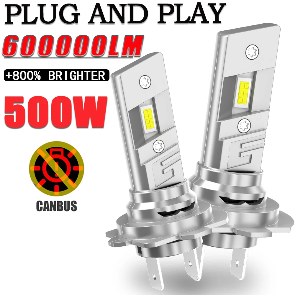 

H7 Автоматические светодиодные фары 1: 1 Беспроводной турбовентилятор Автомобильные фары Лампы CANBUS Супер яркие высокостабильные противотуманные фары 12 В 24 В Plug&Play