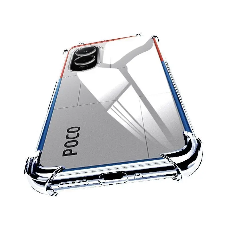 

For POCO M7 Case New Silicone Airbag Anti-drop TPU Cover For POCO M7 4G Shockproof Bumper Funda