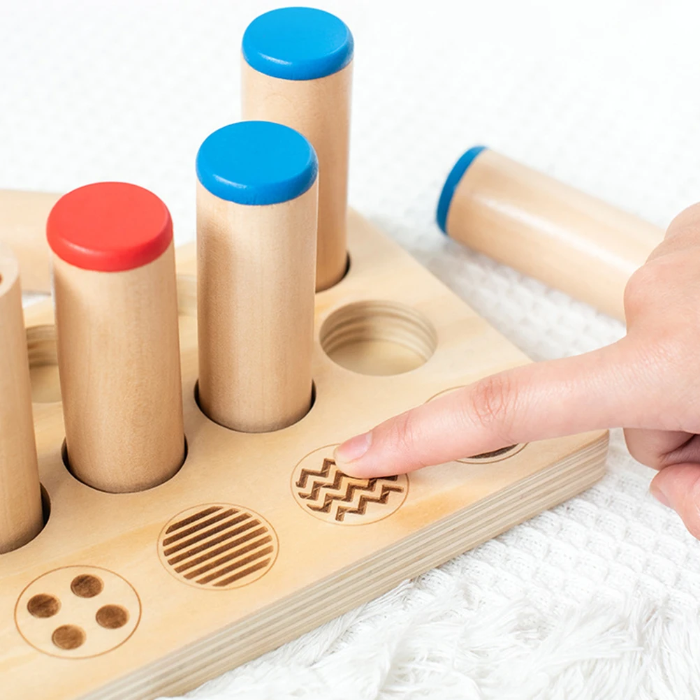 

Tactile Sound Cylinder Voice Pairing Toys Montessori Practical Boxed Kids Wood Assorted Color