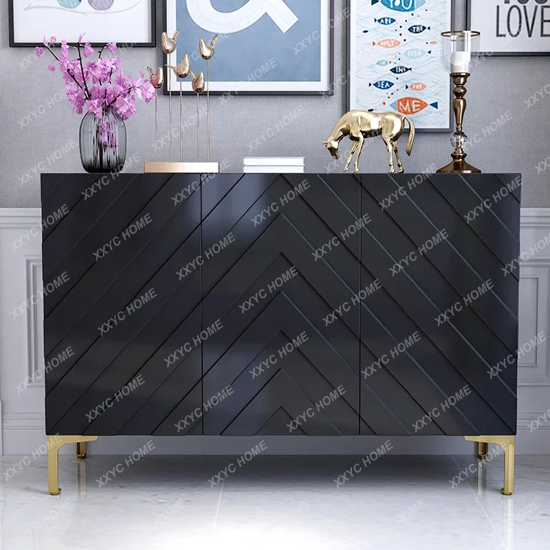 

XX Light luxury dining side cabinet Modern simple paint storage tea cabinet Entry door shoe cabinet foyer decoration entrance