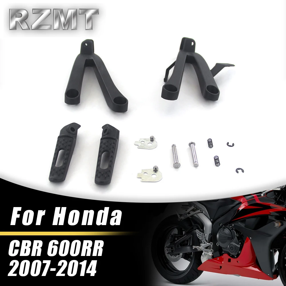 

Motorcycle Folding Bracket Assembly Kit For HONDA CBR-600RR 2007-2014 Rear Foot Rests Pedal Accessories Parts BLACK SILVER