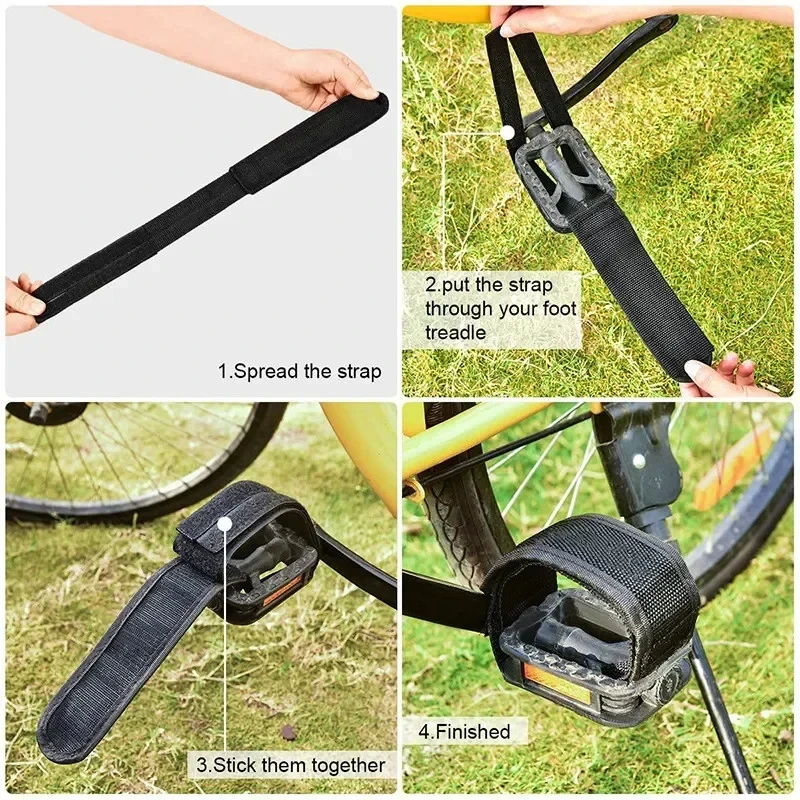 Nylon Bicycle Pedal Belt Straps Bike Toe Clip Strap Belt Adhesivel Pedal Tape Fixed Gear Bike Cycling Fixie Cover Bicycle Parts