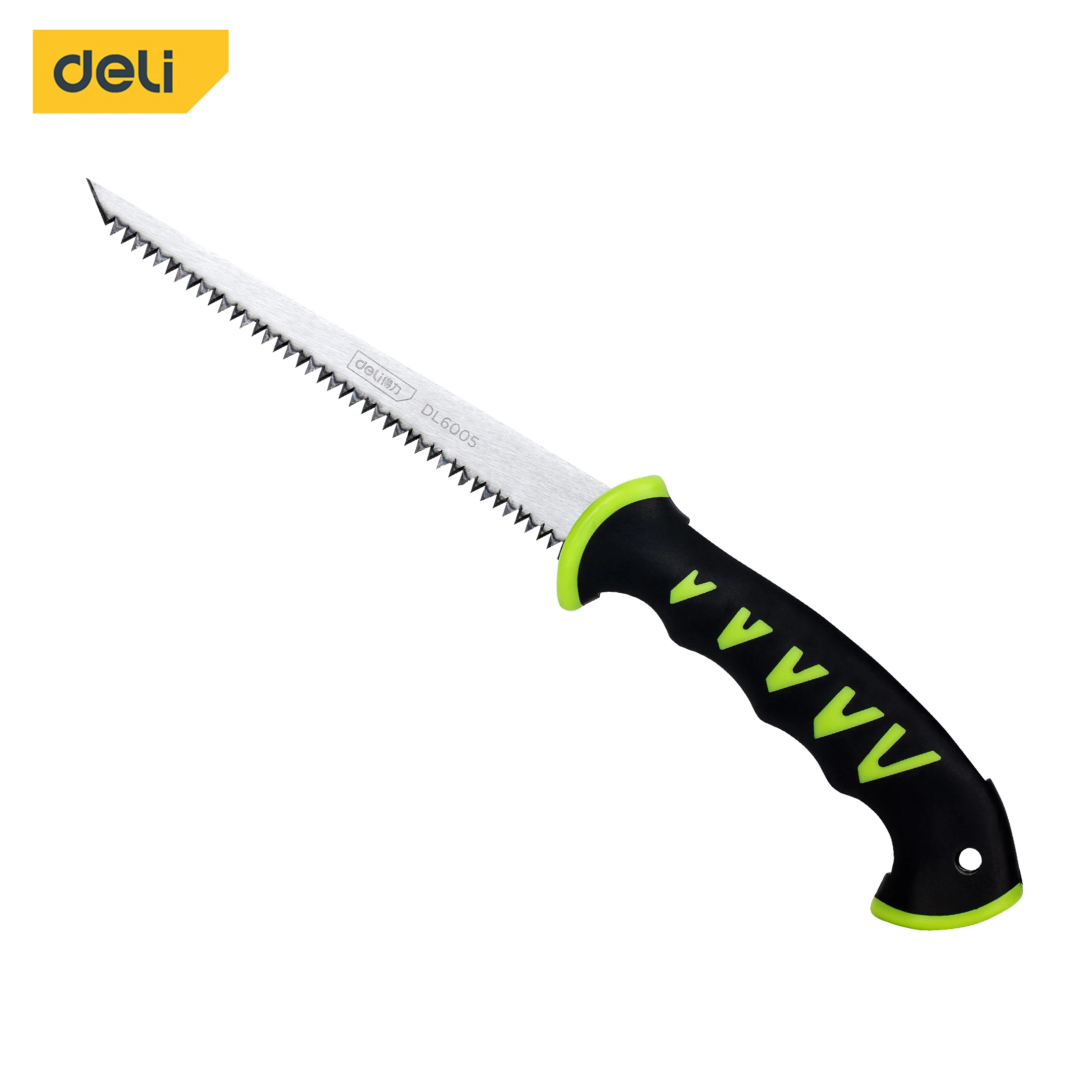 Deli 150mm Green Keyhole Saw 65Mn Steel,Durable and Sharp Blade for Precision Cutting in Woodworking and DIY Projects