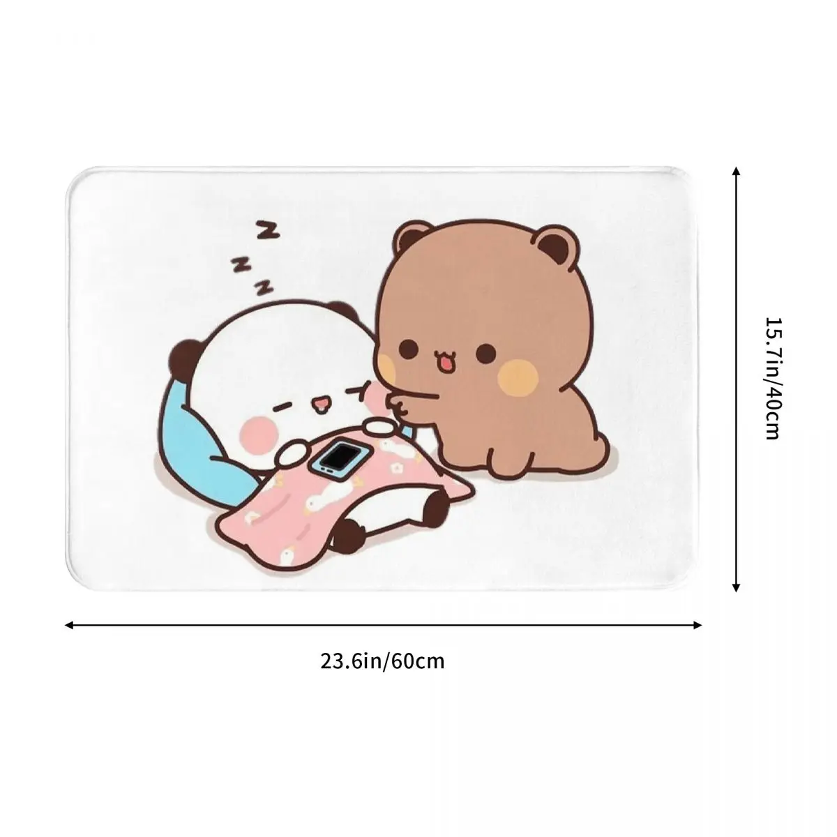 Peach And Goma Bubu Dudu Balloon Doormat Water oil proof Carpet Rug Kitchen Entrance Home Floor Mat for Balcony Footpad Mats