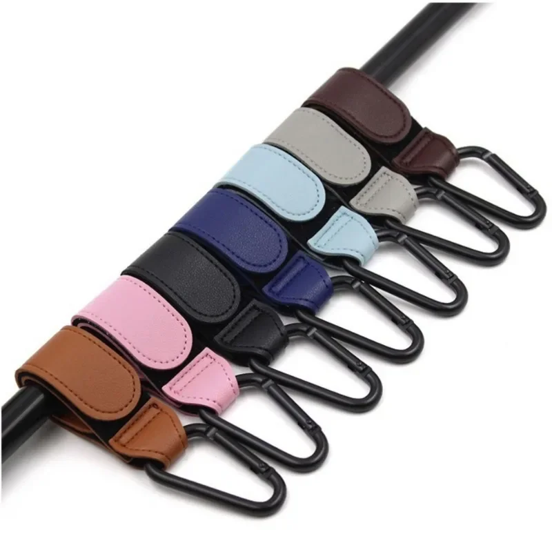 Leather Baby Bag Stroller Hook Pram Rotate 1/2pcs 360 Degree Rotatable Cart Organizer Pram Hook Stroller Accessories