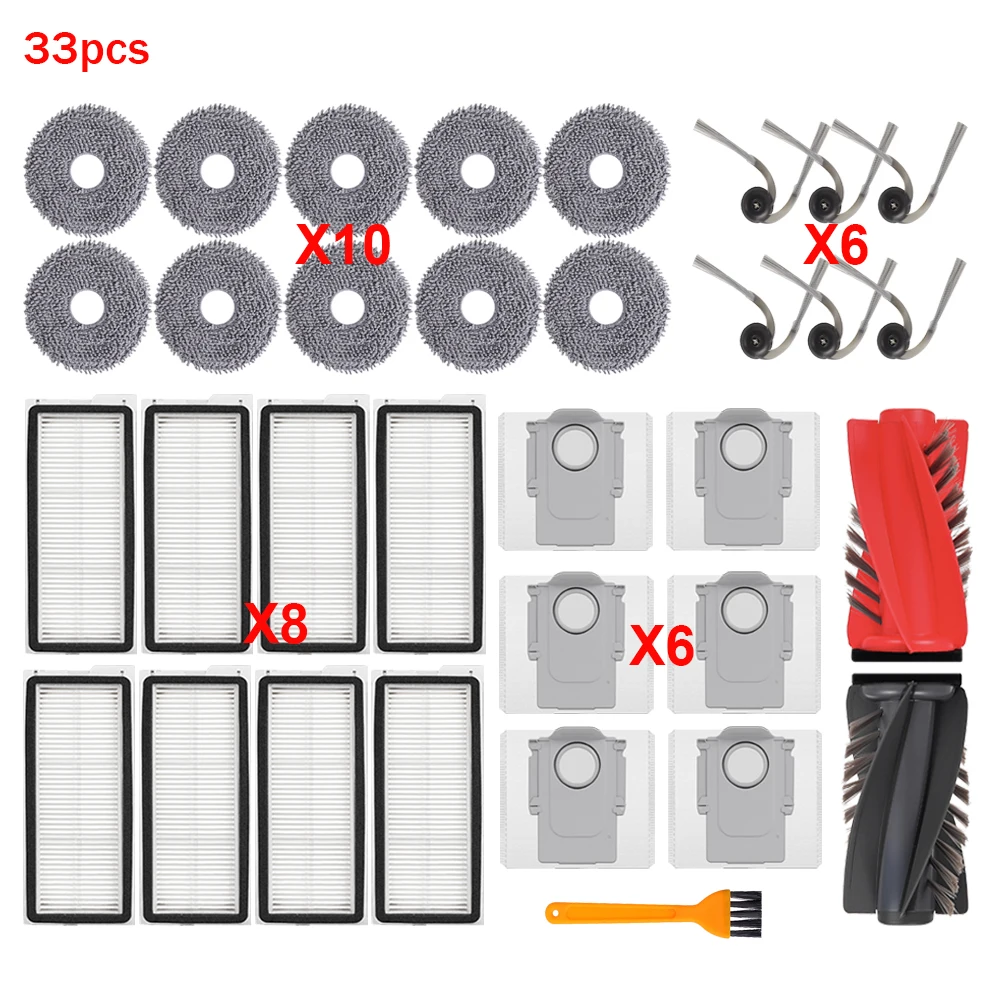 Filter Mop Doek Zijborstelzakken Voor Roborock Qrevo Curv/Qrevo S5V/Qrevo Curv S5X/Qrevo C/Qrevo C Pro/Qrevo CurvC/P20 PRO Vacuüm