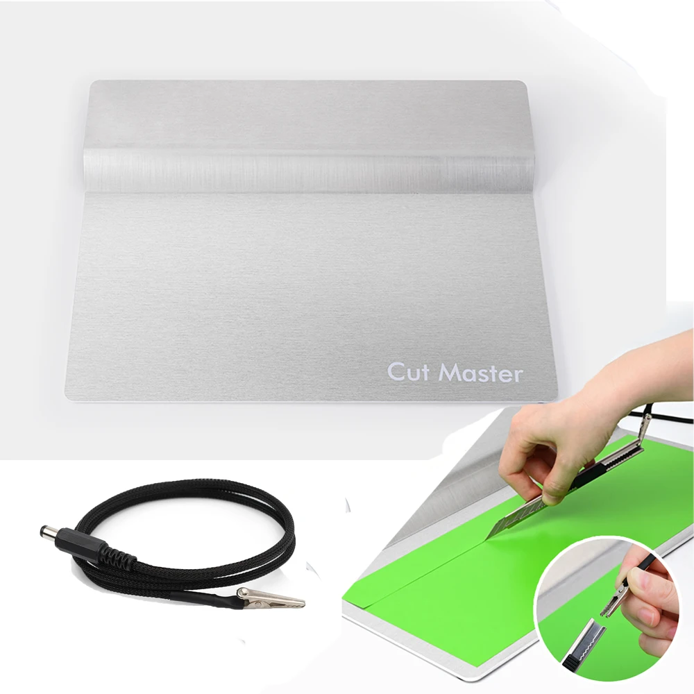 FOSHIO Metal Cut Master Board for Practicing Knife Skills Car Film Vinyl Wrap Installer Cutting Training Tools with Notice Light
