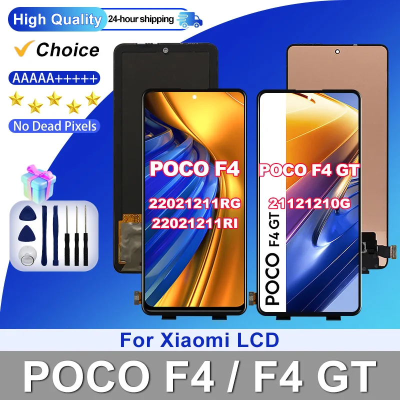 New For Xiaomi POCO F4 GT LCD 21121210G Display Touch Screen Digitizer Assembly For POCO F4 LCD 22021211RG Replacement Parts