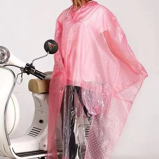 Impermeável a bateria de bicicleta elétrica para mulheres e homens, borda dupla destacável, motocicleta, borda grande, poncho de chuva transparente, tamanho grande, adulto