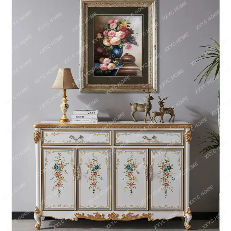 XXhand-painted side cabinet foyer decorative bedroom locker