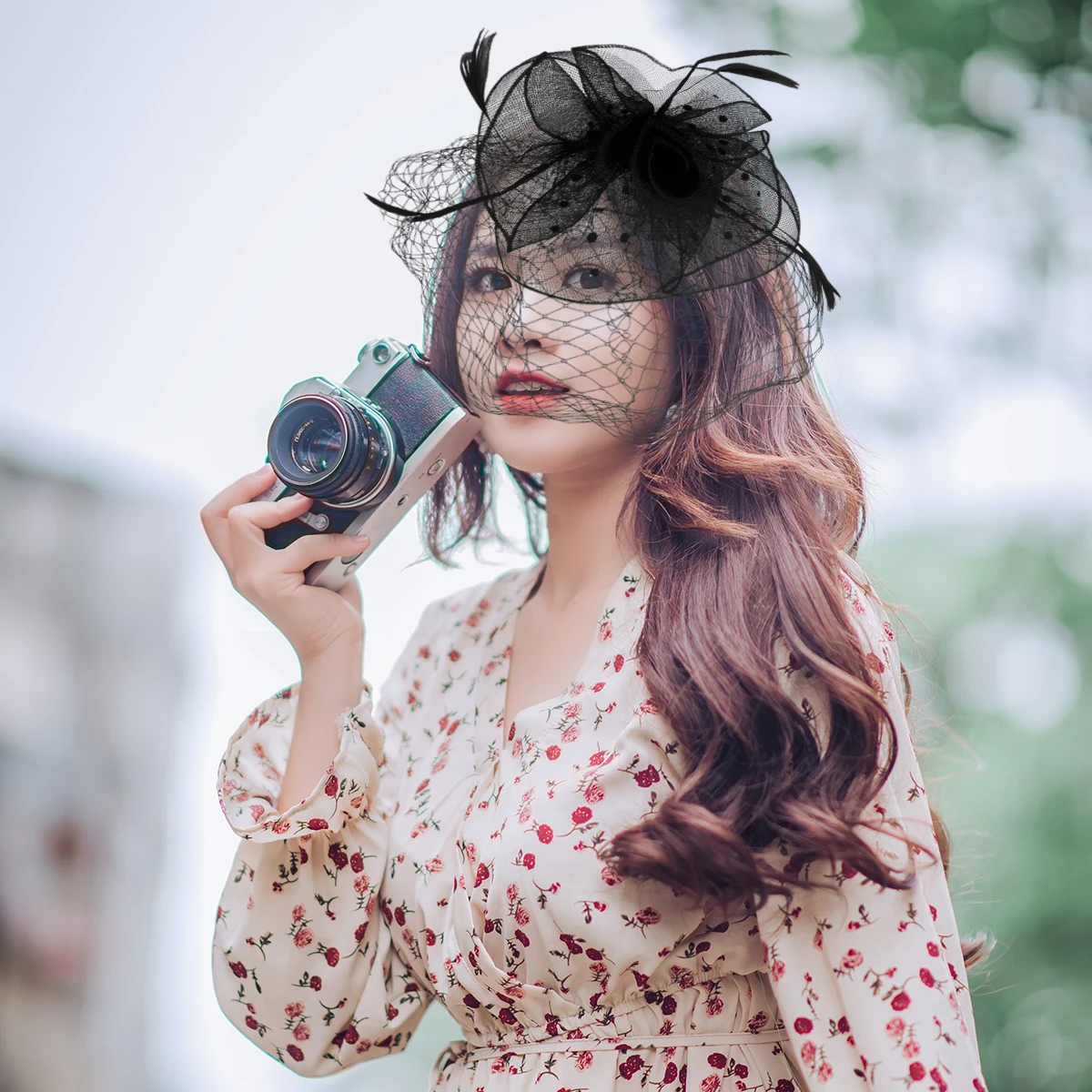 

Hair Accessories Headdress for Party European and American Net Performance Bride