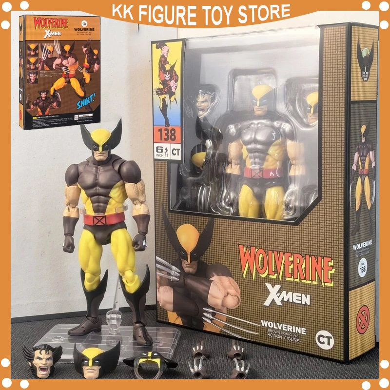 Ct Toys Wolverine Figure Brown Comic Mafex 138 X-Men Deadpool 3 Movie Anime Action Figure Model Statue Toys Christmas Gifts