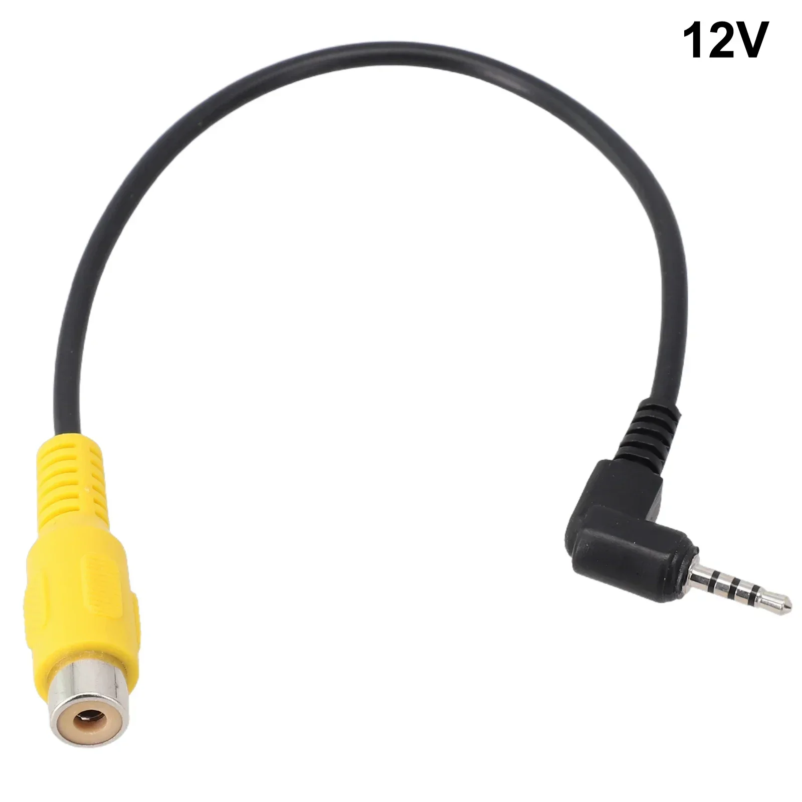 Power Video Extension Cable Camera Monitor For RCA To 2.5mm AV Converter Cable Car For RCA Female, AV-IN 2.5 Mm Black ABS