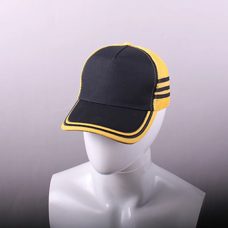 

Movie Hot Black Yellow Hat Mesh Summer Baseball Hat Adjustable Snapback Unisex Adult New Breathable Casual Hats Sunscreen Hat