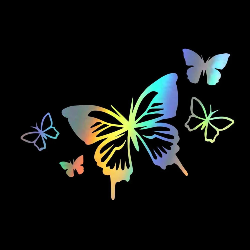 Beautiful Cartoon Butterflies Decal Art Vinyl Car Stickers Creative Decoration Decal Car Window Decor Waterproof and Sunscreen