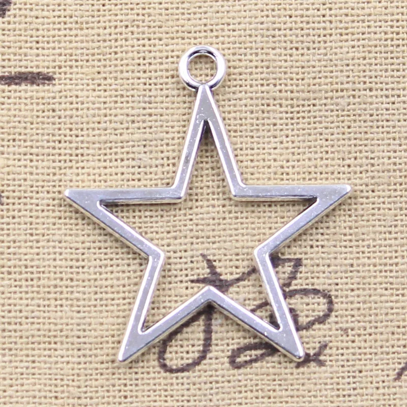 15pcs Charms Star 37x33mm Antique Silver Color Pendants DIY Crafts Making Findings Handmade Tibetan Jewelry