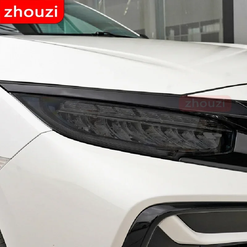 2 Pcs For Honda Civic Accord 10th 2019 Car Headlight Tint Black Protective Film Protection Transparent TPU Sticker Accessories - view 4