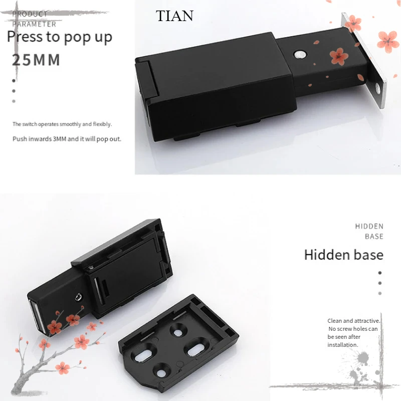 TIAN 1Pcs Heavy Duty Magnetic Cabinet Door Bouncer Wardrobe Door Stop Drawer Push Closer Latch Catch for Kitchen Cupboard