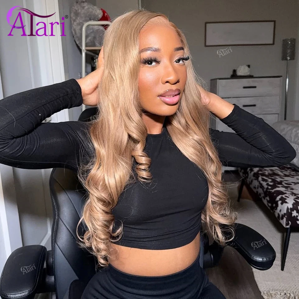 

13x4 13x6 Ash Blonde Body Wave Human Hair Wigs Transparent Colored Brazilian 5x5 Lace Closure Straight Wig for Women Pre Plucked