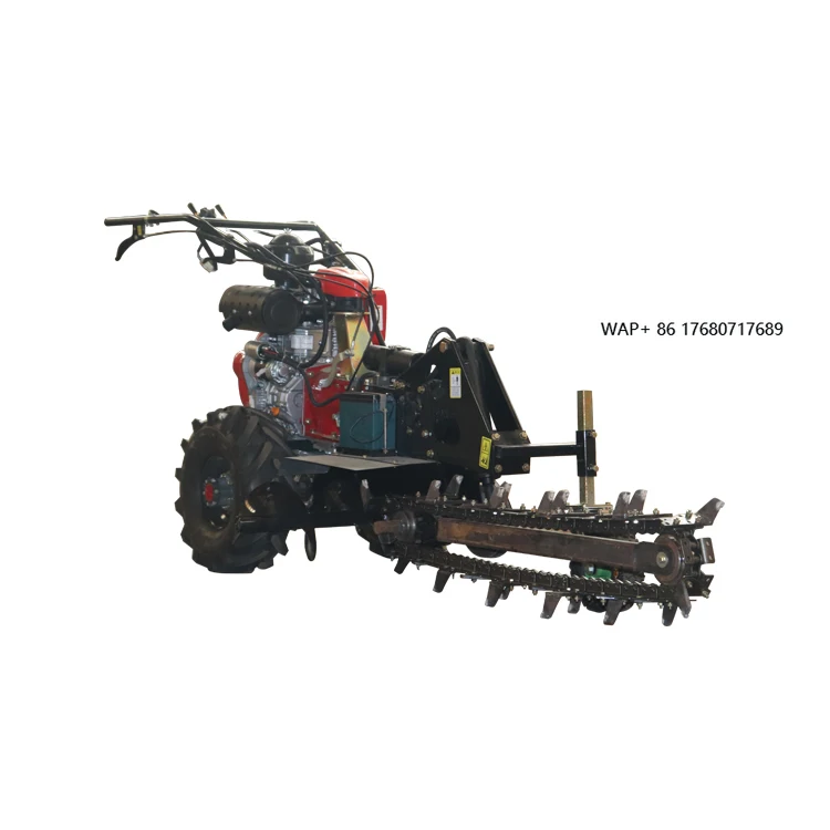 Handle Manual Ground Small Trencher Machinery  Trencher Machine Mini   Trencher for Sale