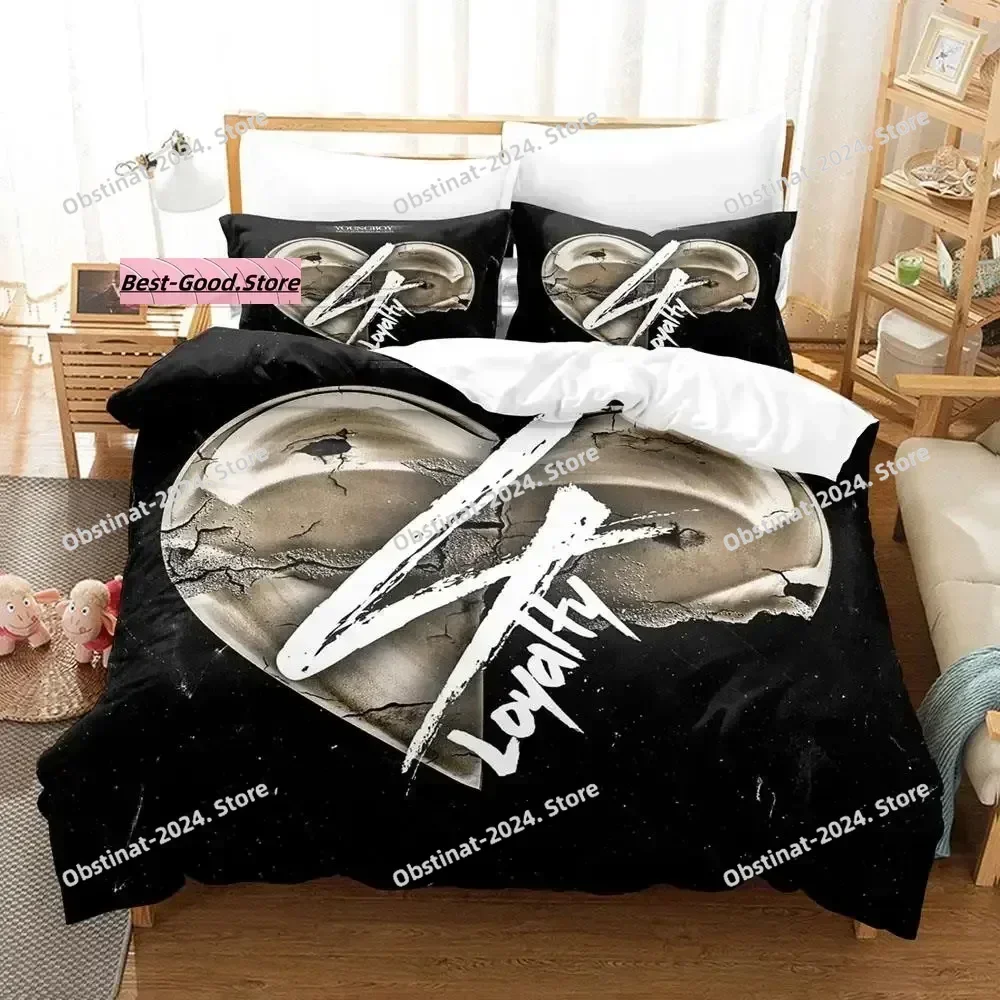 랩 영보이 네버 브로크 어게인 침구 세트 싱글 트윈 프린트 베개 커버 포함 침대 이불 커버 싱글 더블 퀸 슈퍼 킹 사이즈