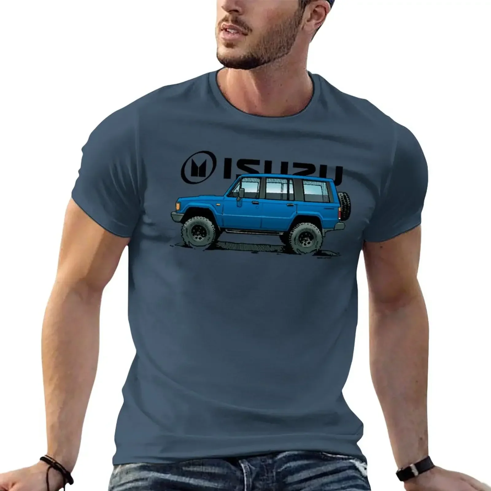 Isuzu Trooper - 4dr GEN 1 - Blue T-Shirt Blouse anime clothes for a boy plain white t shirts men